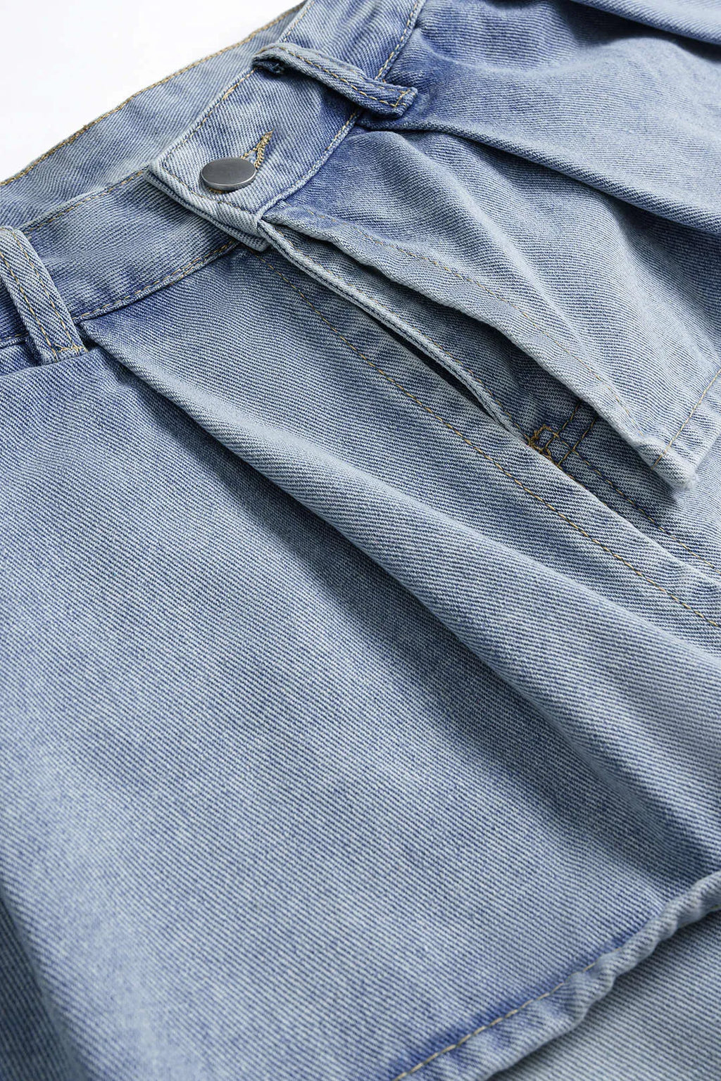Malwina | Jeansy Damskie z Wysokim Stanem i Falbaną | Szerokie Nogawki Butik Modowy