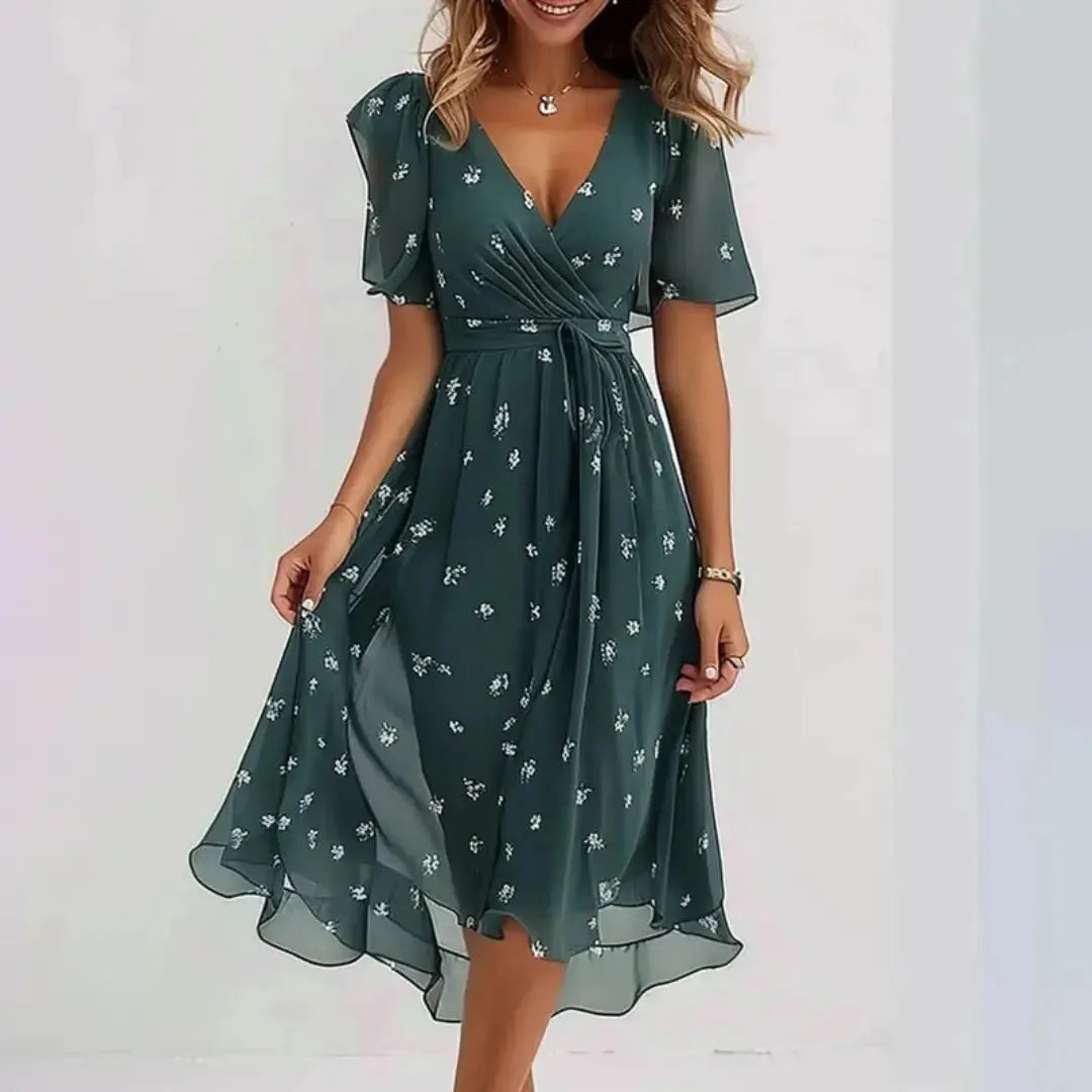 Livia | Sukienka Damska Zwiewna Asymetryczna | Midi Butik Modowy