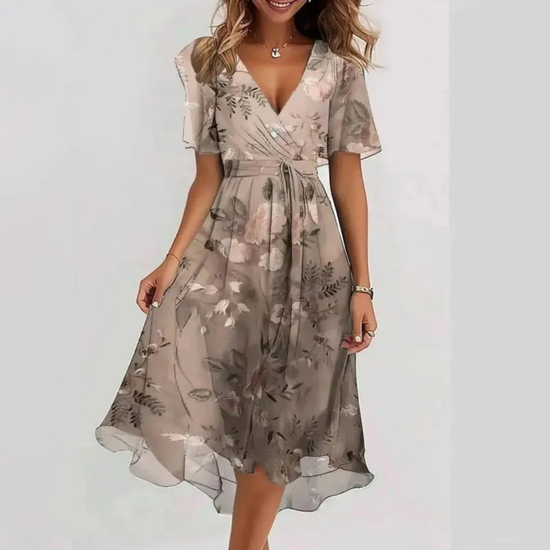 Livia | Sukienka Damska Zwiewna Asymetryczna | Midi Butik Modowy