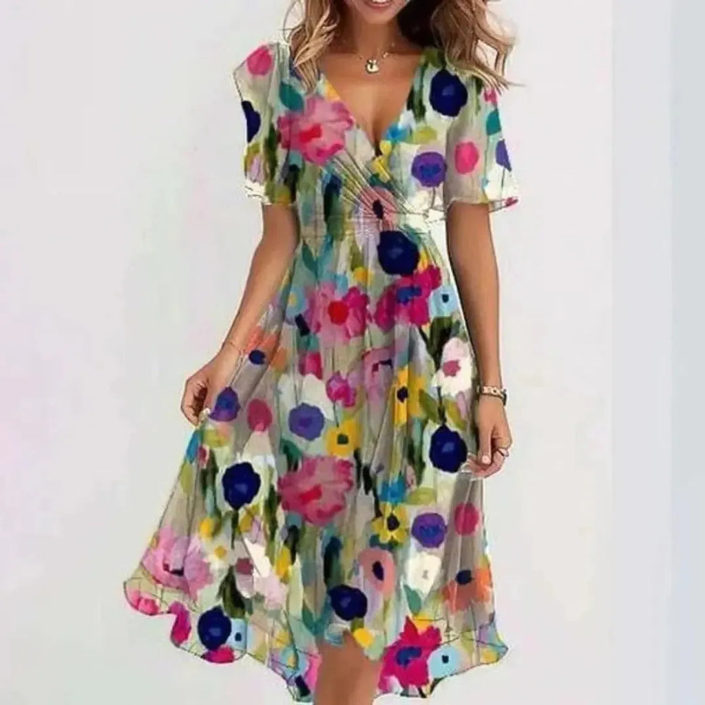 Livia | Sukienka Damska Zwiewna Asymetryczna | Midi Butik Modowy