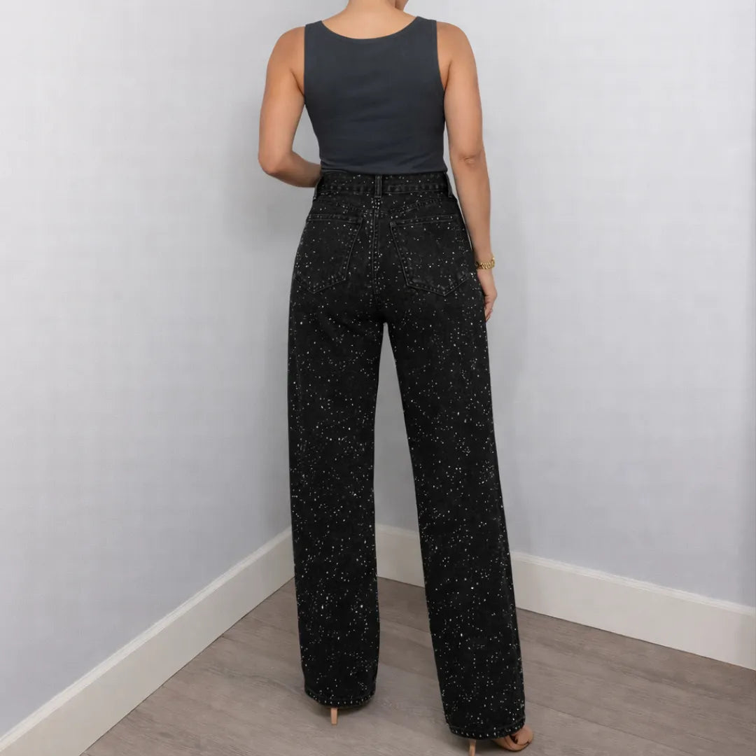 Lorenza Jeansy Damskie z Wysokim Stanem | Stylowe i Modne Butik Modowy