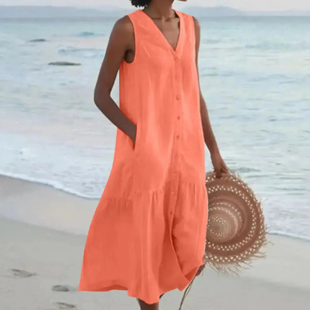 Luna | Sukienka Damska Letnia Minimalistyczna | Midi Butik Modowy