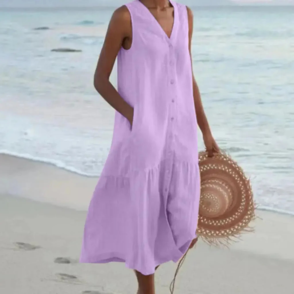 Luna | Sukienka Damska Letnia Minimalistyczna | Midi Butik Modowy