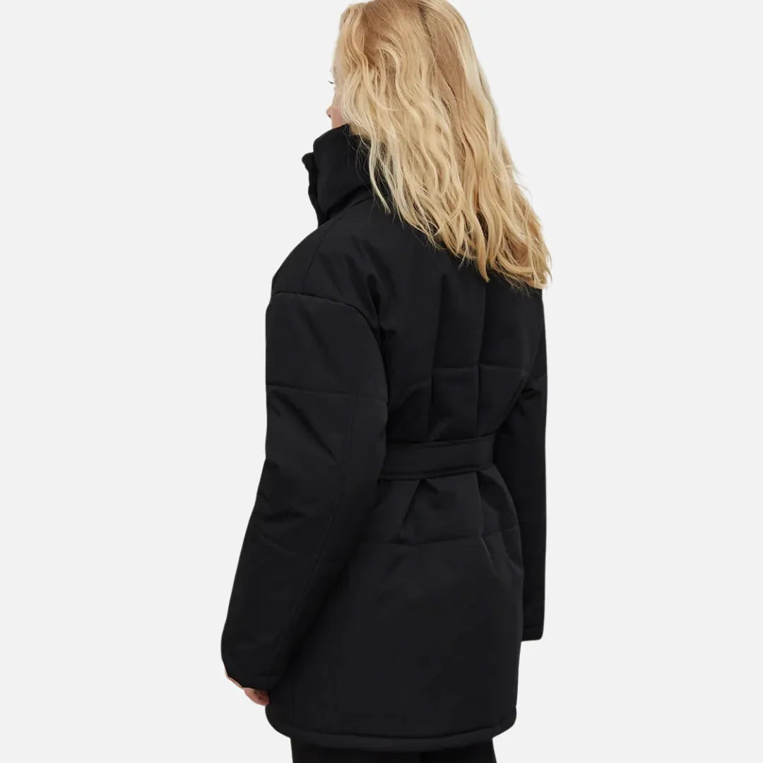 Marzena Zimowa Kurtka Damska | Wiązana w Pasie i Casualowa Butik Modowy