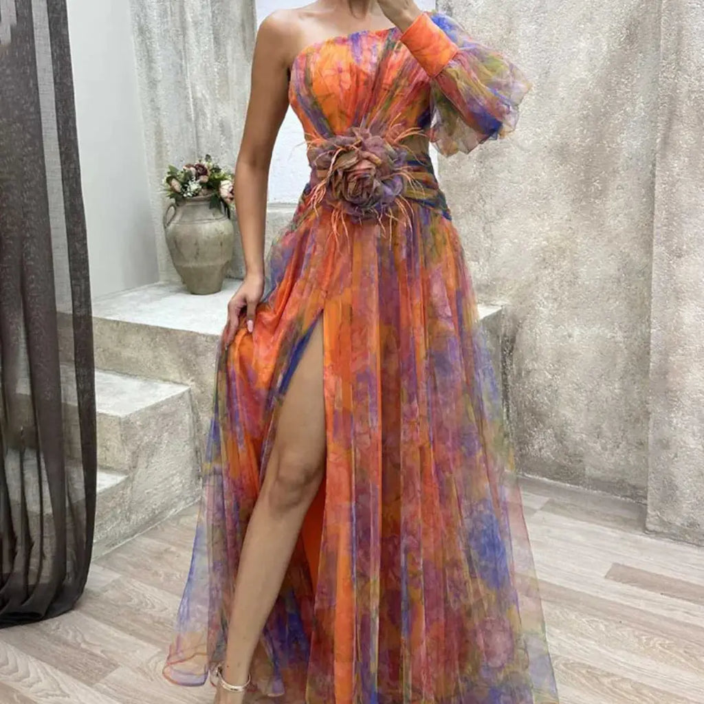 Mirella | Sukienka Damska Wieczorowa Kwiatowa | Maxi Butik Modowy