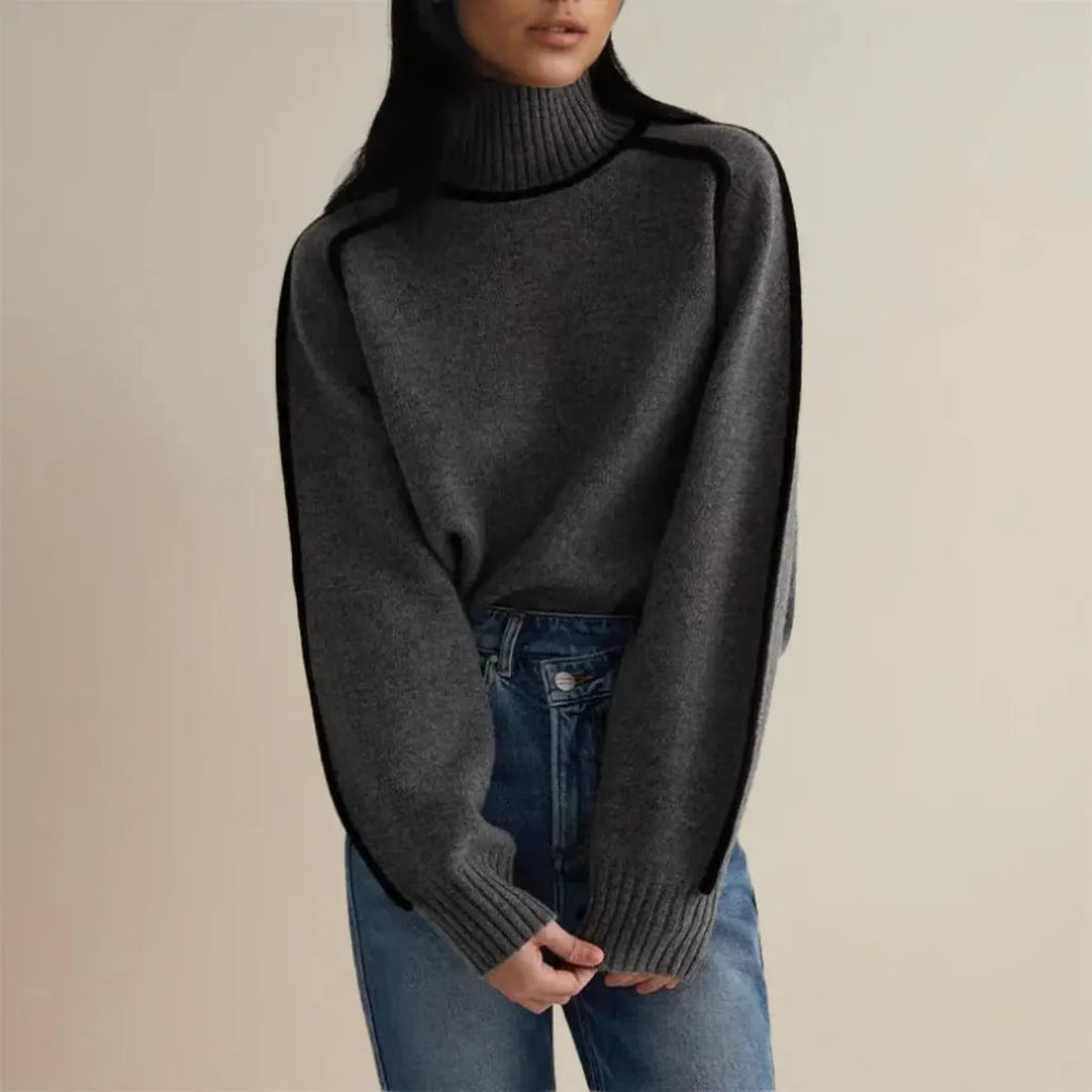 Patryka Ciepły Sweter Damski z Golfem | Jesień Zima Butik Modowy
