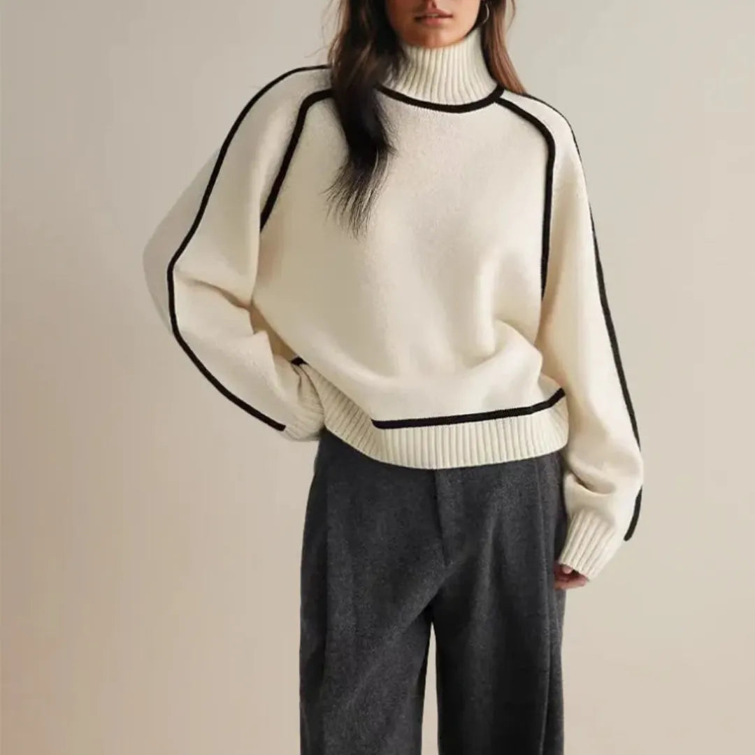 Patryka Ciepły Sweter Damski z Golfem | Jesień Zima Butik Modowy