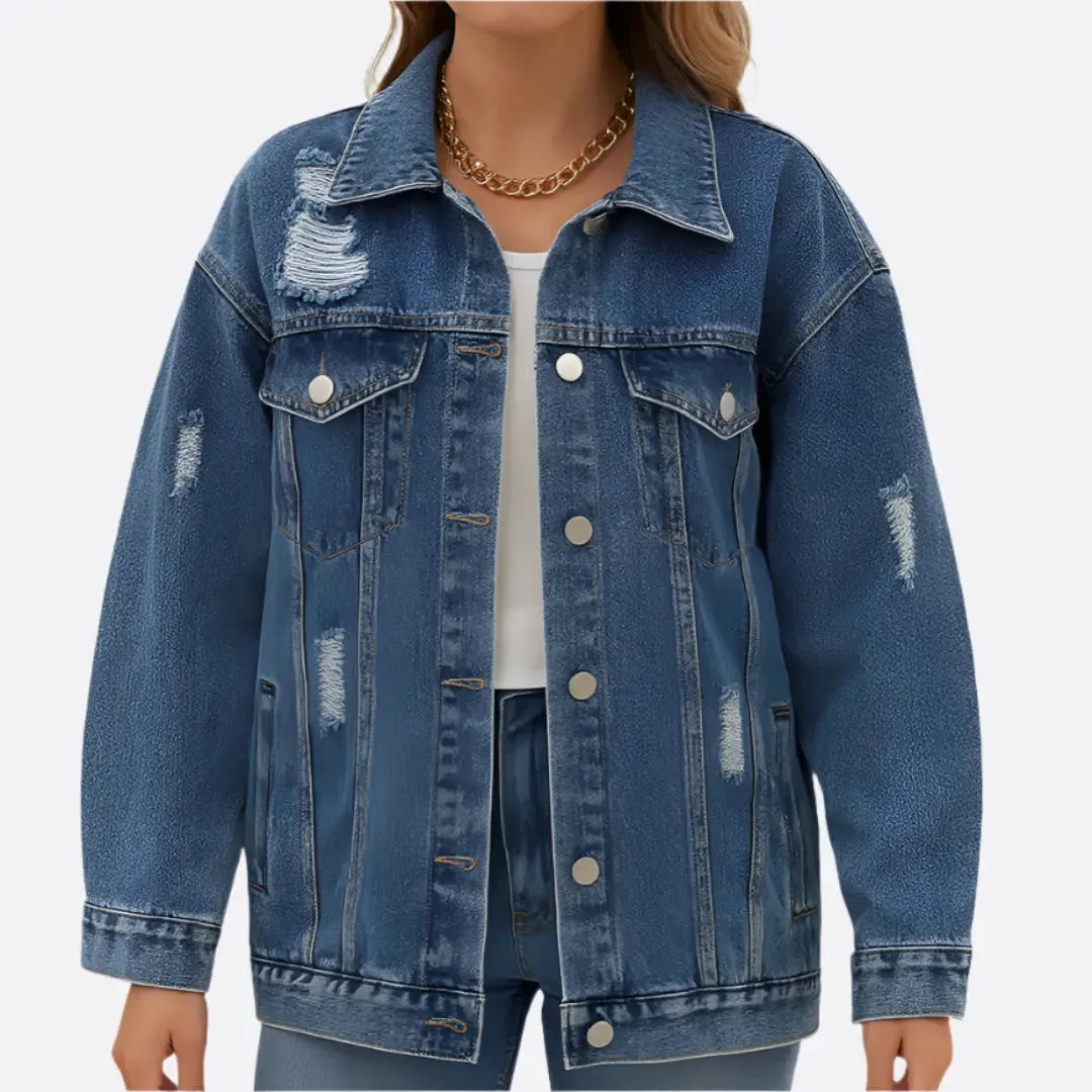 Raquel | Damska Oversize Kurtka Dżinsowa | Elegancki na co dzień Butik Modowy