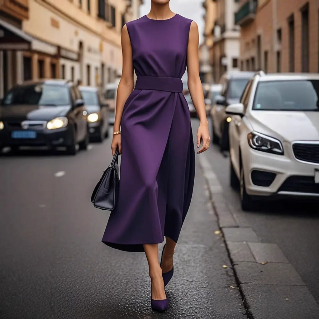 Renata | Sukienka Damska Stylowa Zwiewna | Midi Butik Modowy