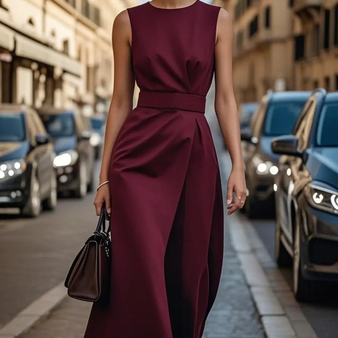 Renata | Sukienka Damska Stylowa Zwiewna | Midi Butik Modowy