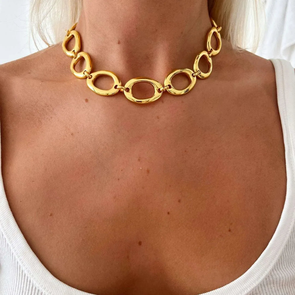 Renia Efektowny Naszyjnik | Pozłacany 18K Butik Modowy