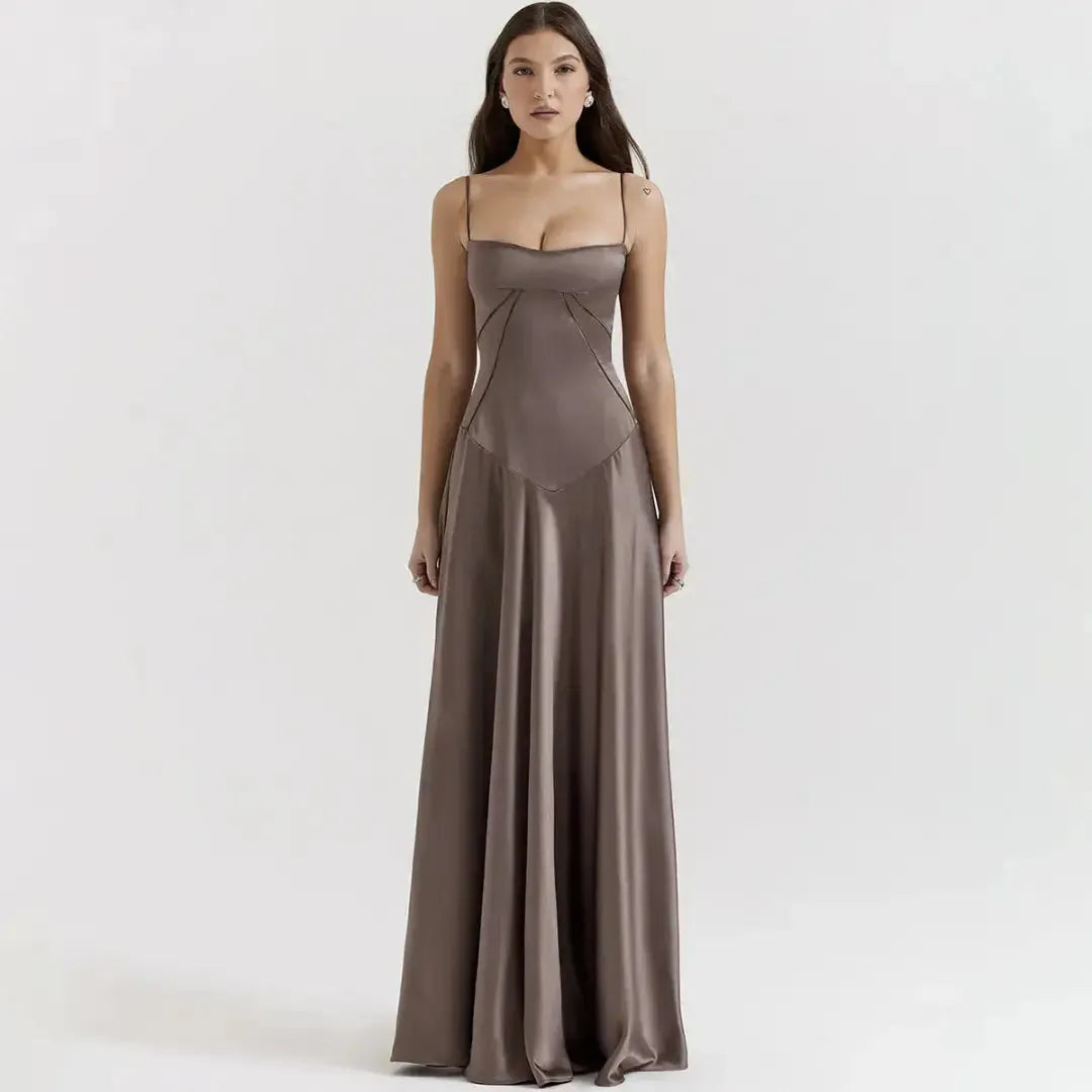 Selena | Elegancka satynowa sukienka damska | Maxi Butik Modowy