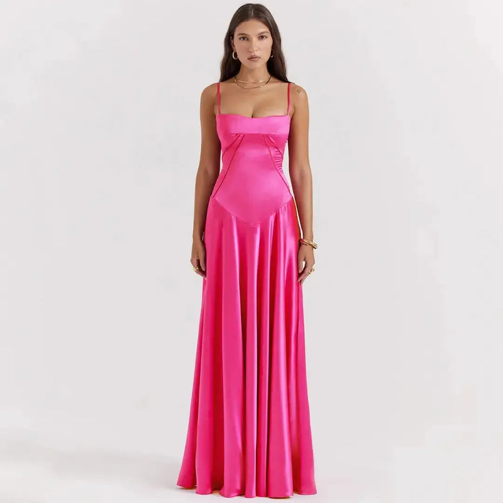 Selena | Elegancka satynowa sukienka damska | Maxi Butik Modowy