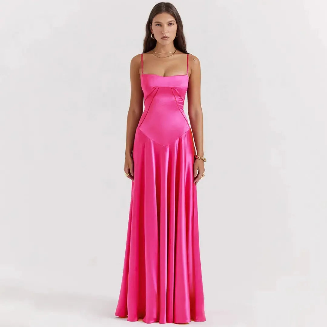 Selena | Elegancka satynowa sukienka damska | Maxi Butik Modowy