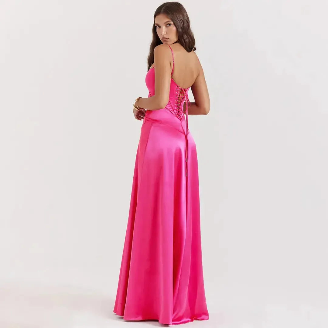 Selena | Elegancka satynowa sukienka damska | Maxi Butik Modowy