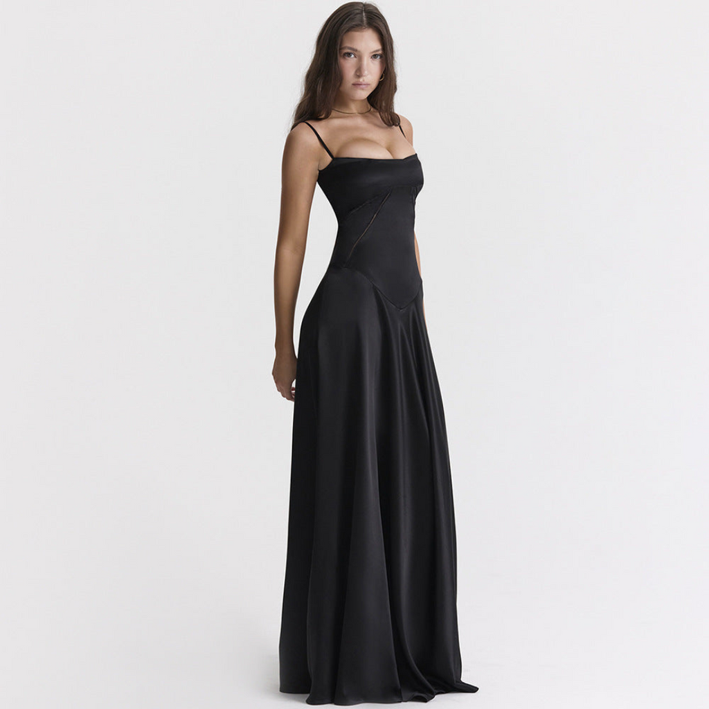 Selena | Sukienka Damska Satynowa Elegancka | Maxi