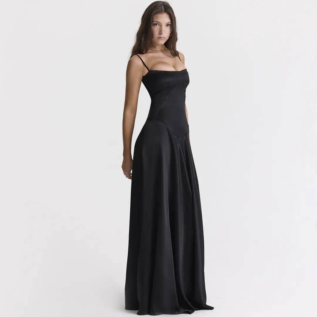 Selena | Sukienka Damska Satynowa Elegancka | Maxi Butik Modowy