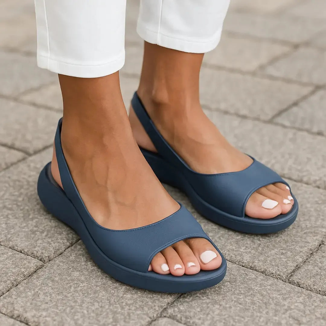 Sonia | Damskie Eleganckie Sandały Slingback | Płaskie Odkryte Palce Butik Modowy