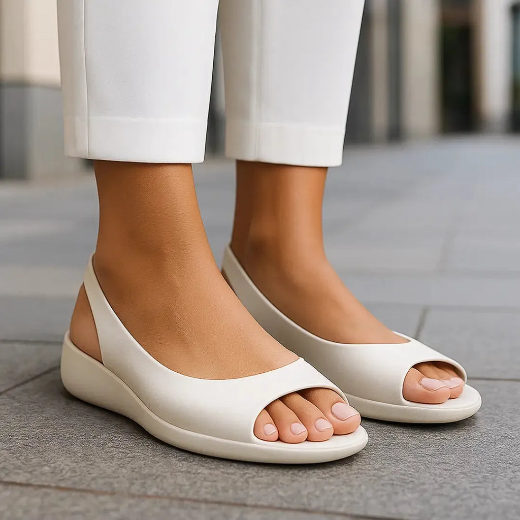 Sonia | Damskie Eleganckie Sandały Slingback | Płaskie Odkryte Palce Butik Modowy
