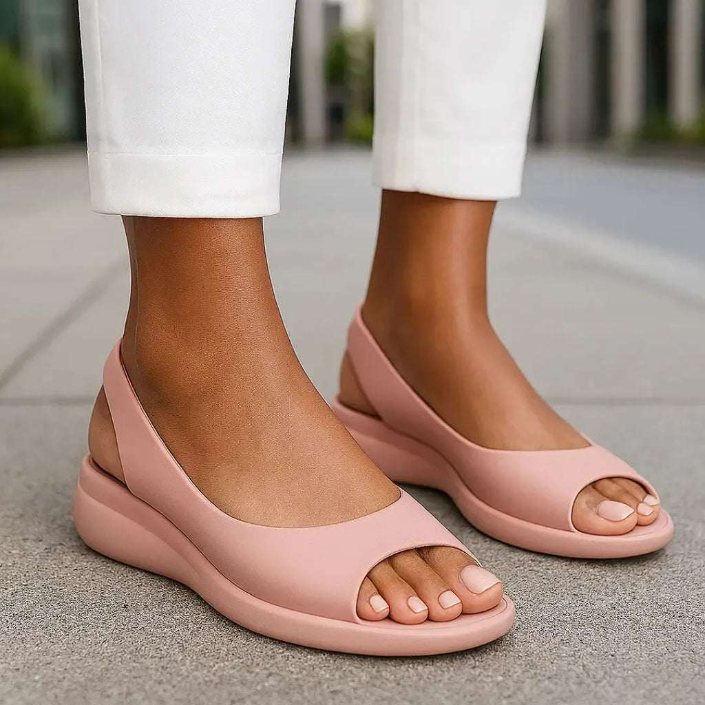 Sonia | Damskie Eleganckie Sandały Slingback | Płaskie Odkryte Palce Butik Modowy