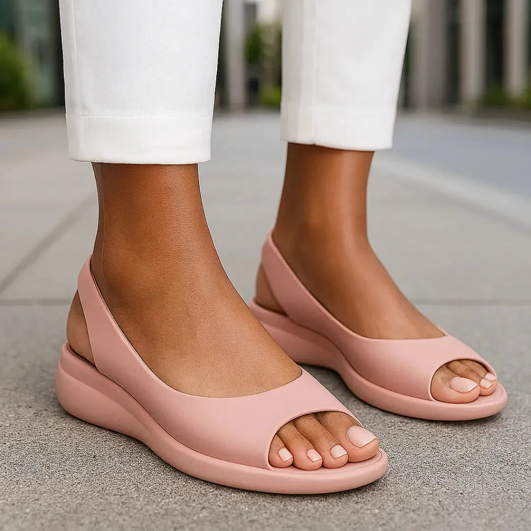 Sonia | Damskie Eleganckie Sandały Slingback | Płaskie Odkryte Palce Butik Modowy