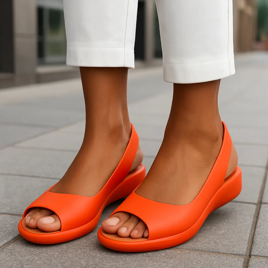 Sonia | Damskie Eleganckie Sandały Slingback | Płaskie Odkryte Palce Butik Modowy