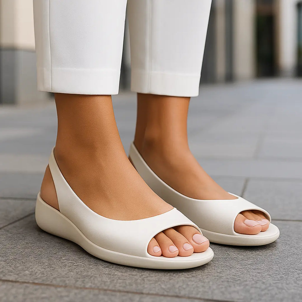 Sonia | Damskie Eleganckie Sandały Slingback | Płaskie Odkryte Palce Butik Modowy