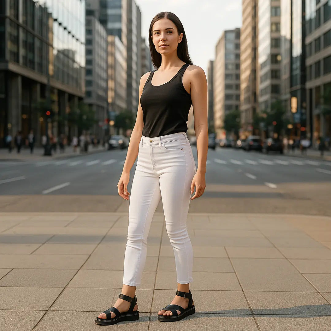 Thelma | Damskie Wygodne Sandały na Koturnie | Z Odkrytymi Palcami Butik Modowy