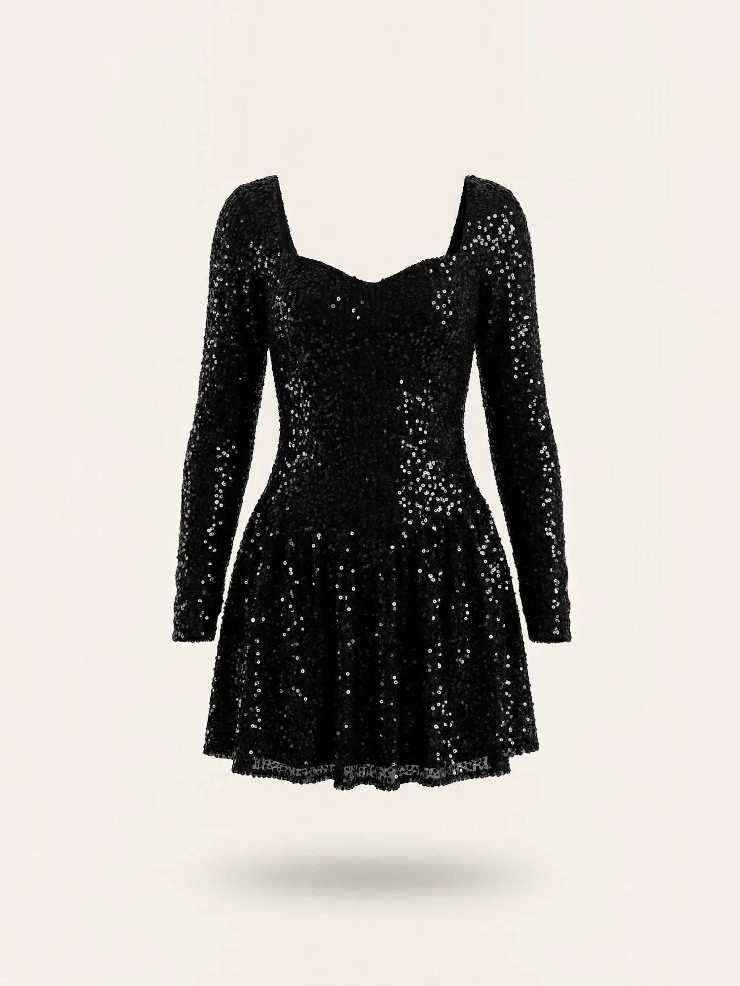 Callie – cekinowa sukienka mini damska, czarna | Butik Modowy