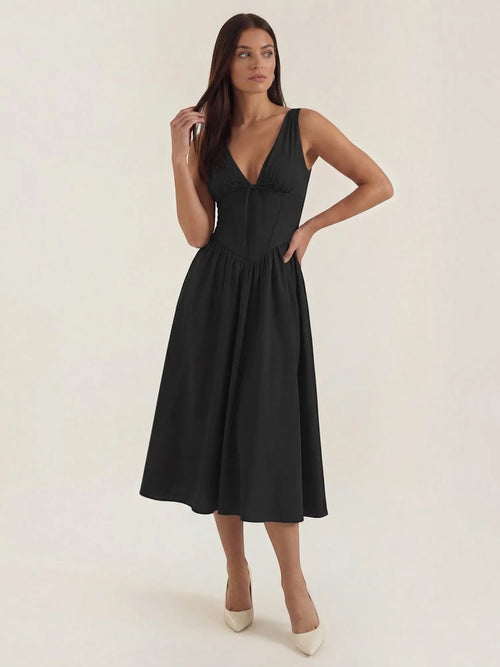 Cassiopeia – letnia sukienka midi damska | Butik Modowy