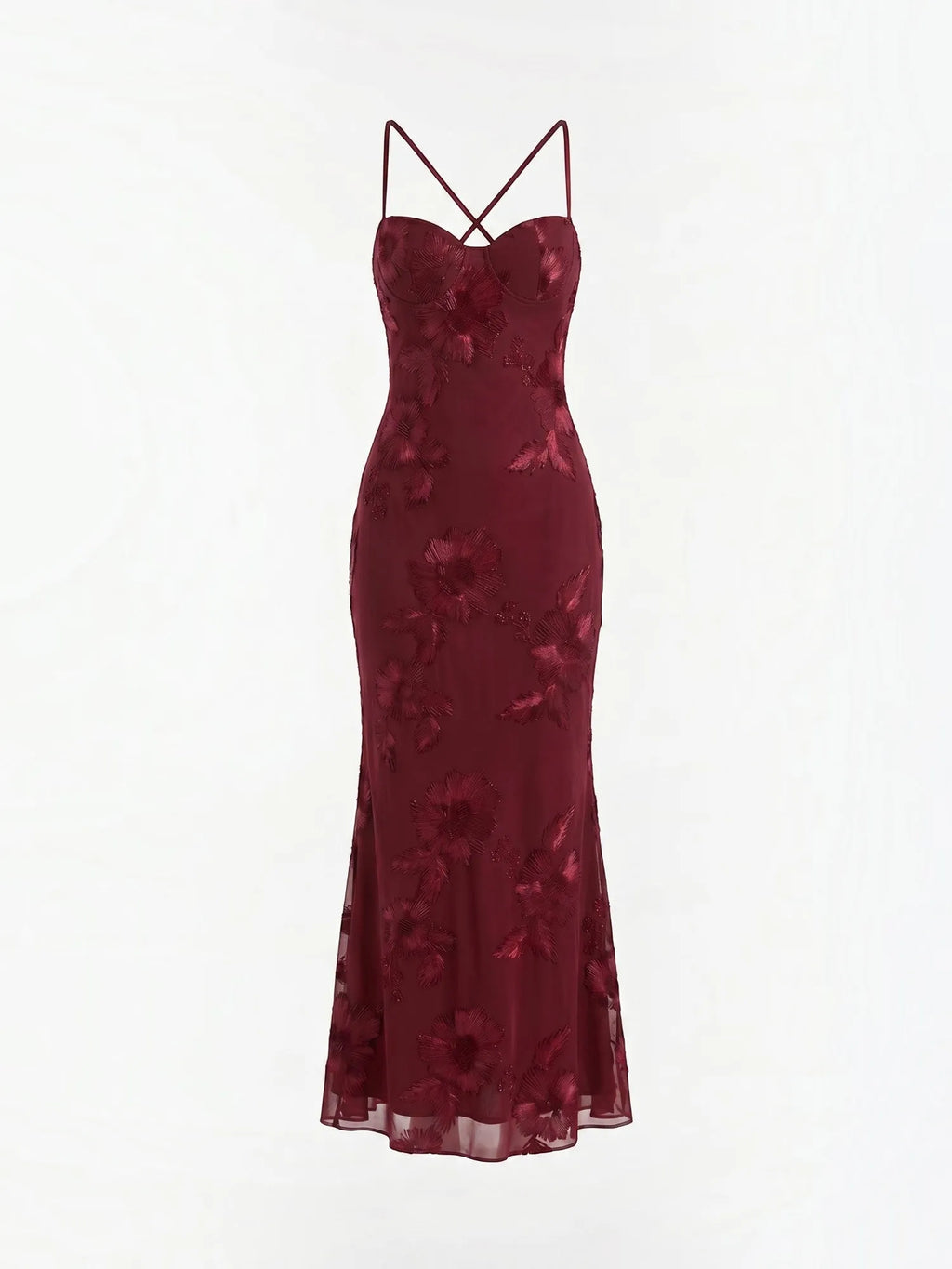 Chantal – gorsetowa sukienka maxi damska w kwiaty, wieczorowa | Butik Modowy