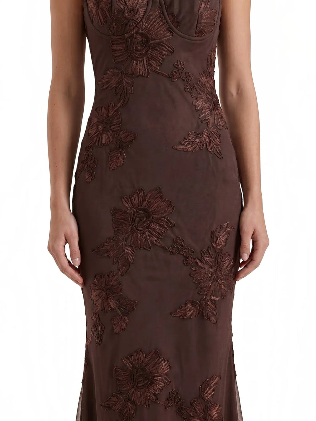 Chantal – gorsetowa sukienka maxi damska w kwiaty, wieczorowa | Butik Modowy