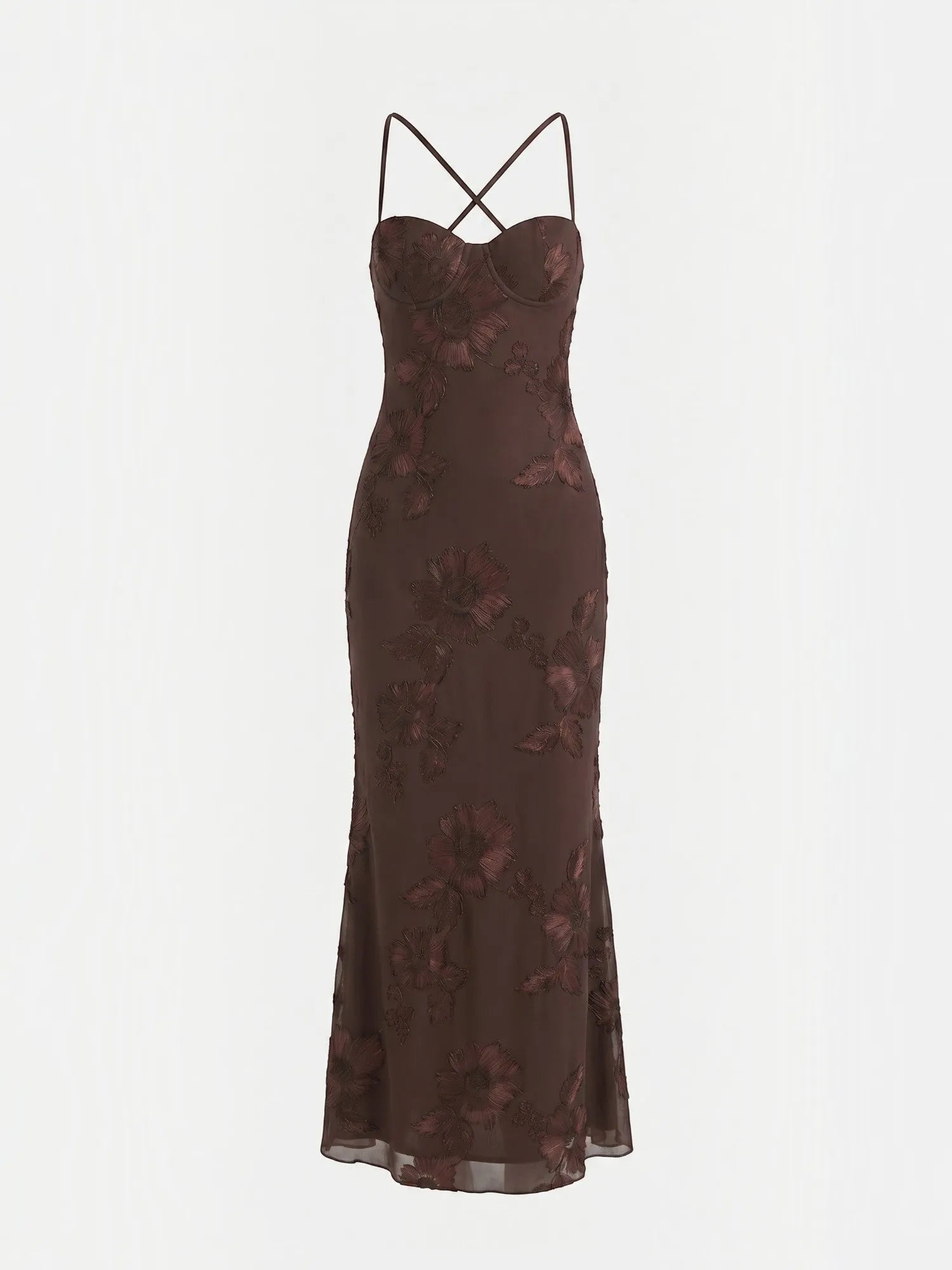 Chantal – gorsetowa sukienka maxi damska w kwiaty, wieczorowa | Butik Modowy