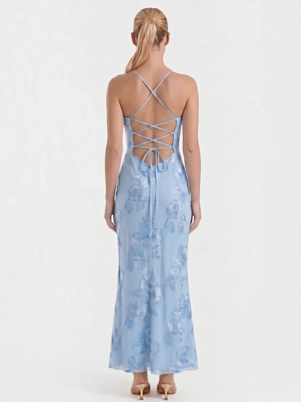 Chantal – gorsetowa sukienka maxi damska w kwiaty, wieczorowa | Butik Modowy