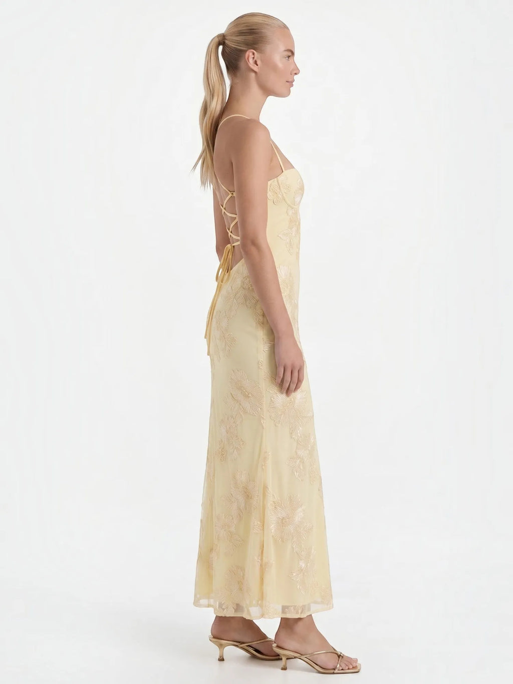 Chantal – gorsetowa sukienka maxi damska w kwiaty, wieczorowa | Butik Modowy