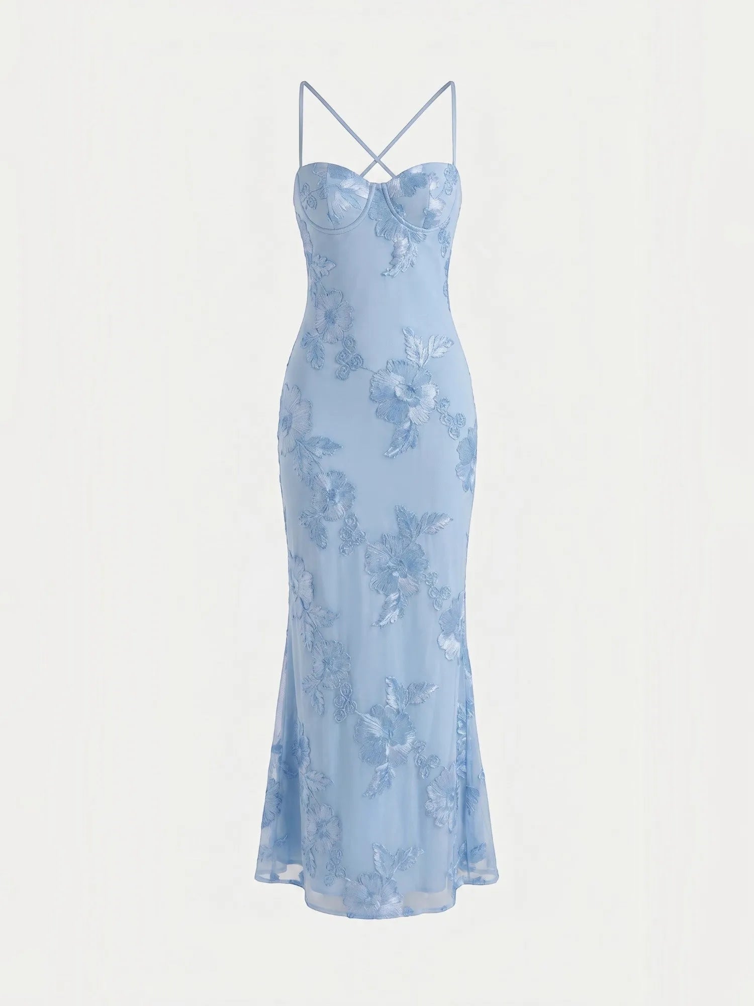 Chantal – gorsetowa sukienka maxi damska w kwiaty, wieczorowa | Butik Modowy