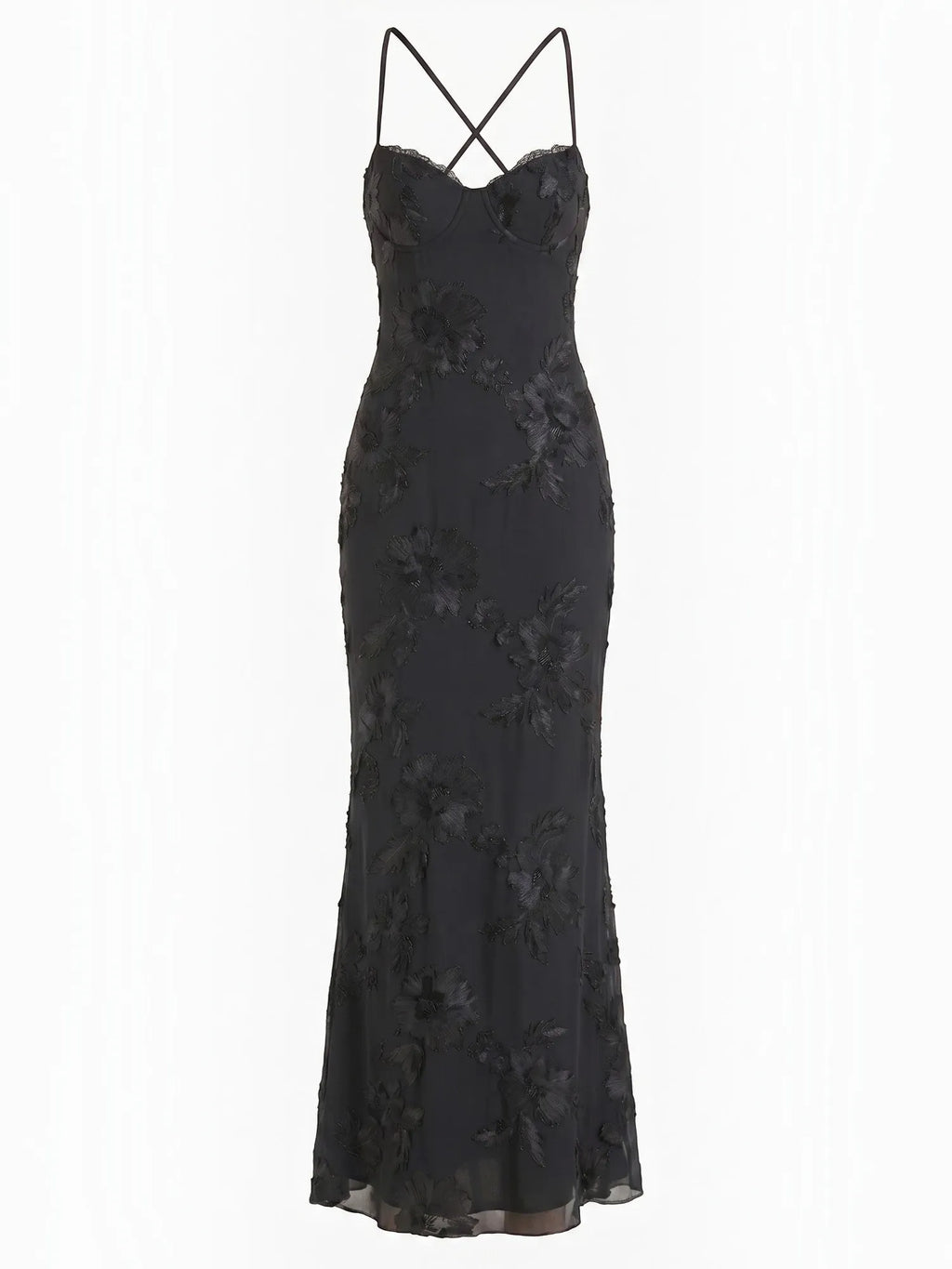 Chantal – gorsetowa sukienka maxi damska w kwiaty, wieczorowa | Butik Modowy