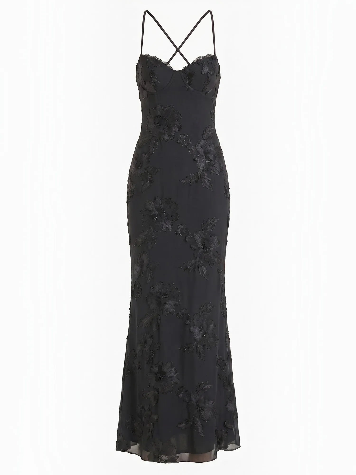 Chantal – gorsetowa sukienka maxi damska w kwiaty, wieczorowa | Butik Modowy