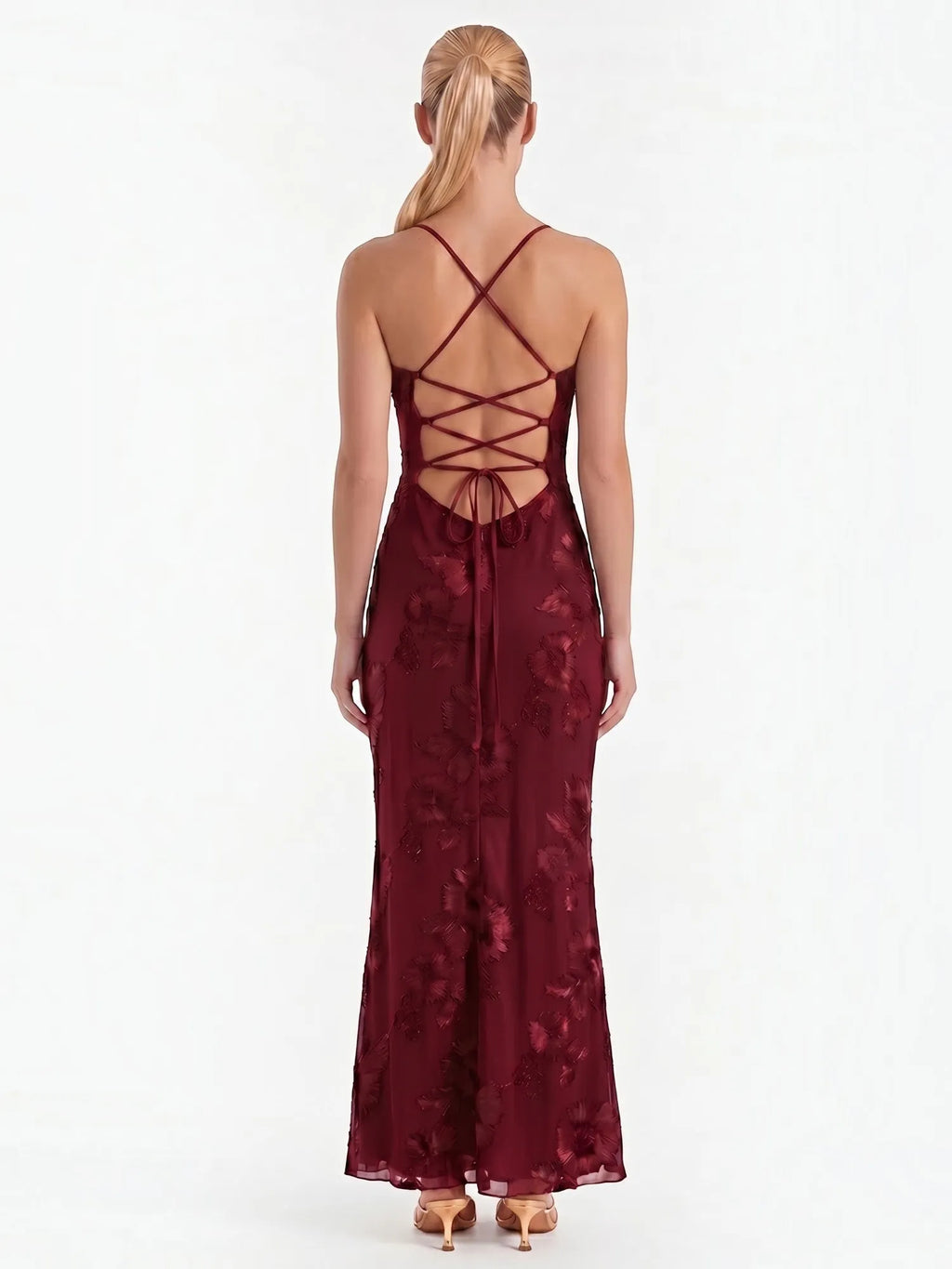 Chantal – gorsetowa sukienka maxi damska w kwiaty, wieczorowa | Butik Modowy