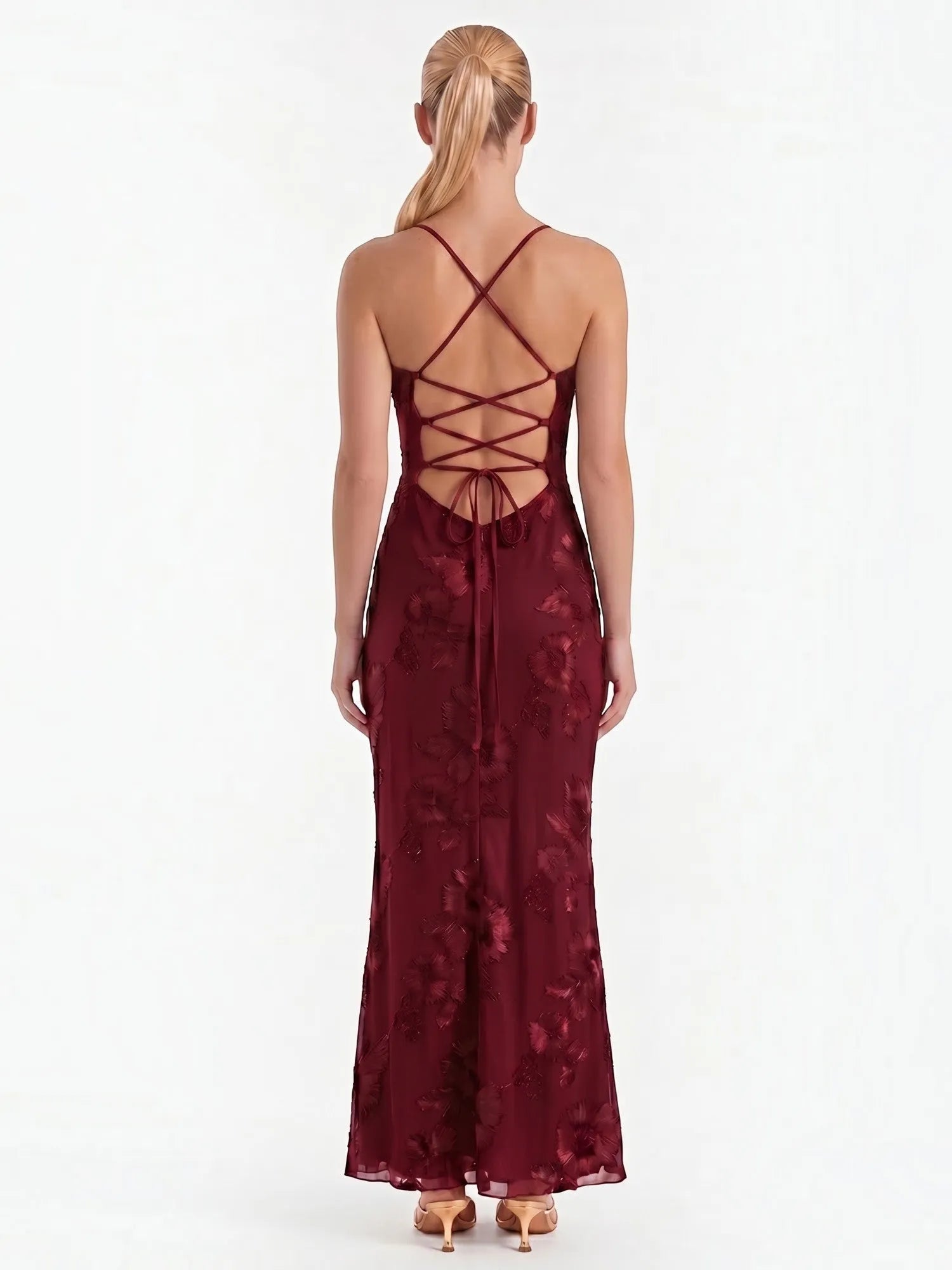Chantal – gorsetowa sukienka maxi damska w kwiaty, wieczorowa | Butik Modowy