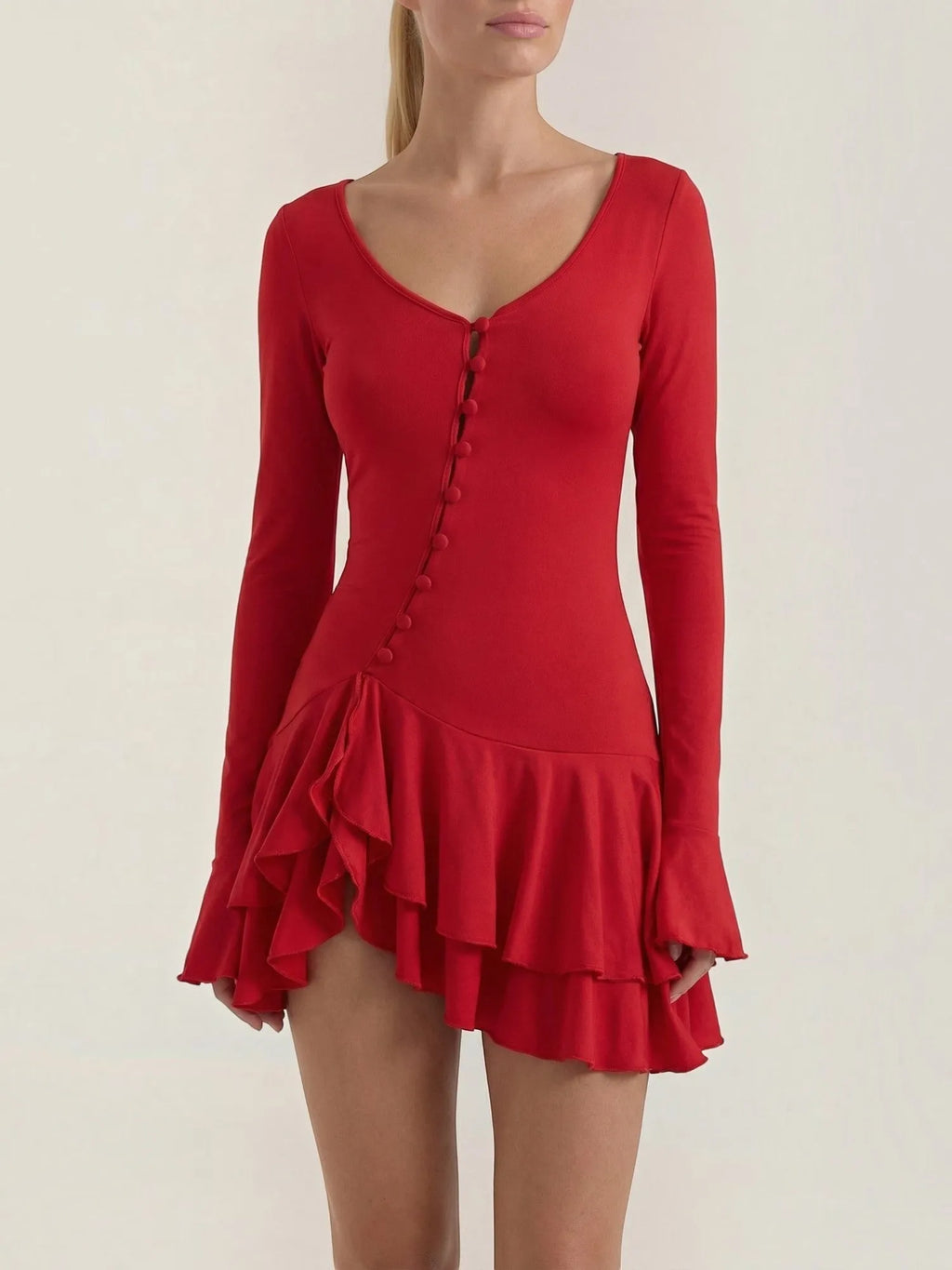 Estelle – sukienka mini damska z głębokim dekoltem V | Butik Modowy