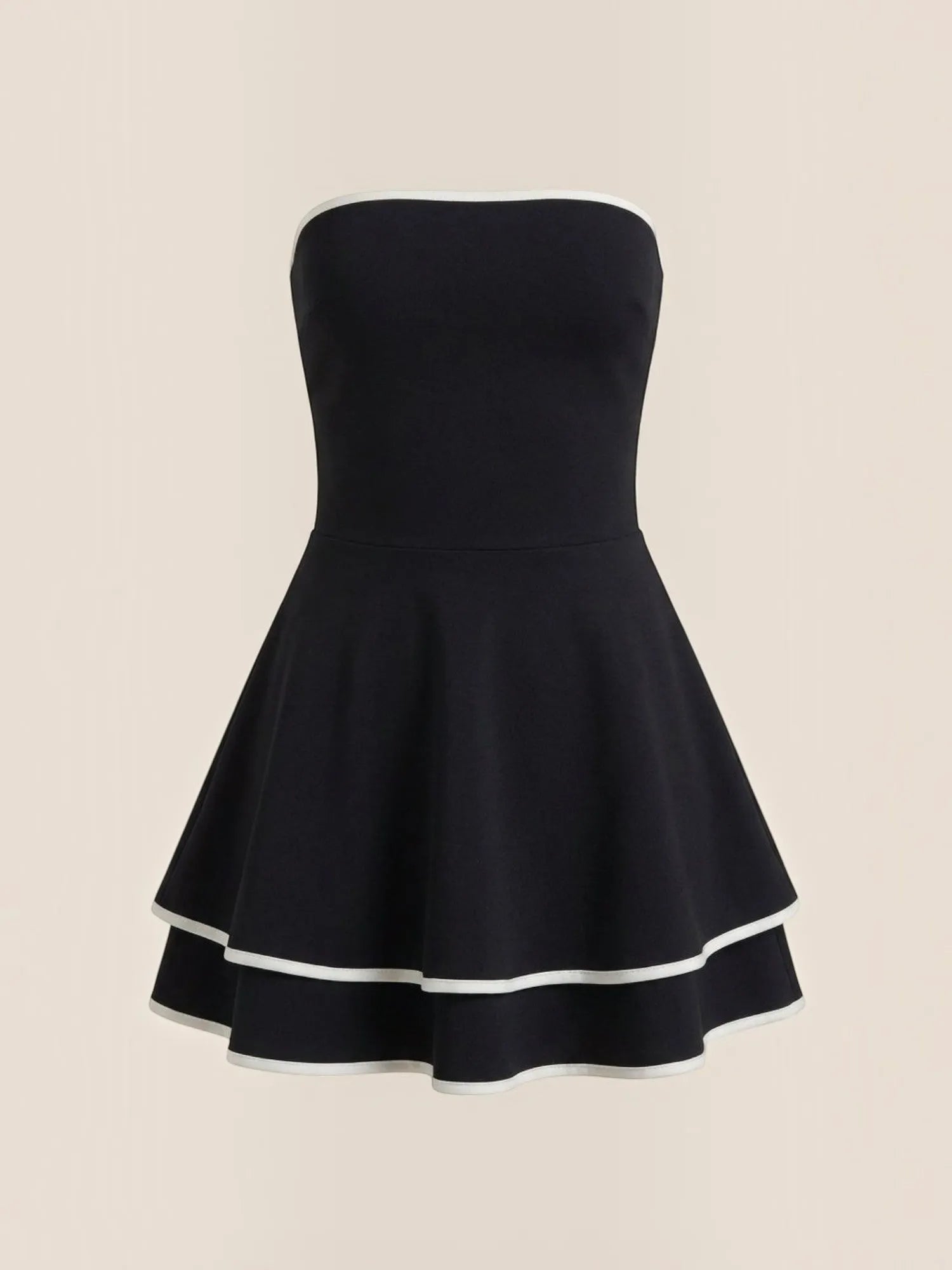 Greta – rozkloszowana sukienka mini damska, czarna | Butik Modowy