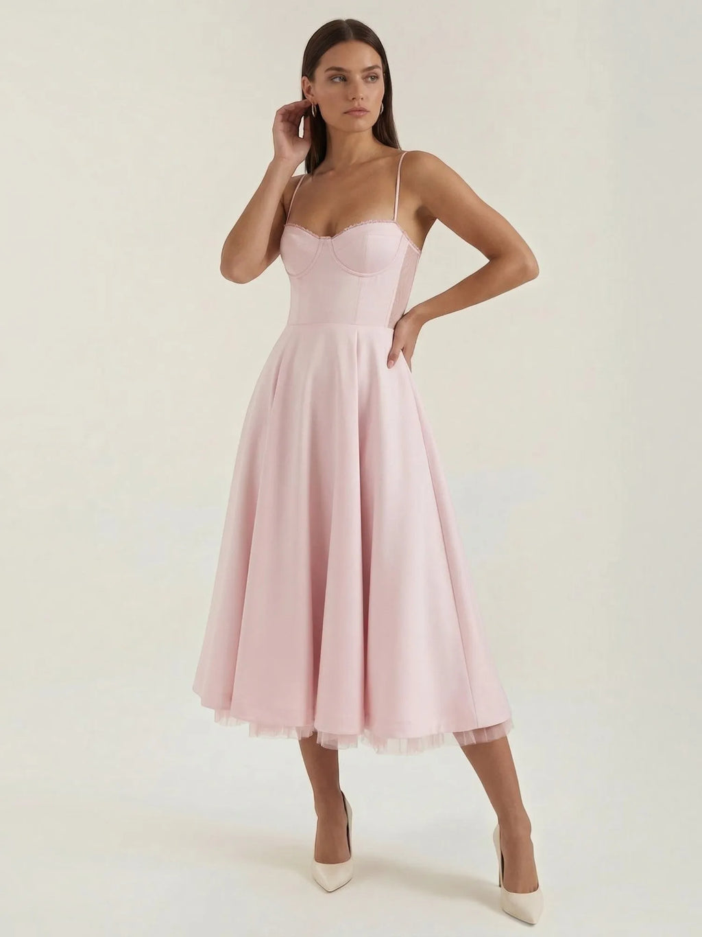Isolde – tiulowa sukienka midi damska | Butik Modowy