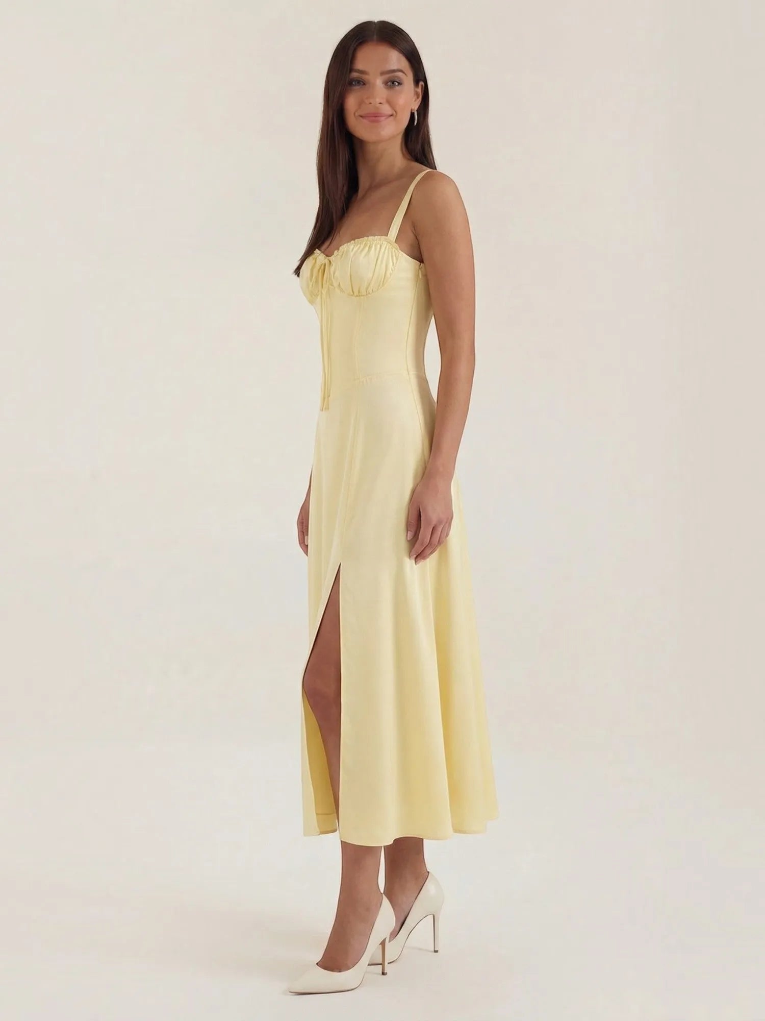 Jade – sukienka midi damska ze sznurowaniem | Butik Modowy