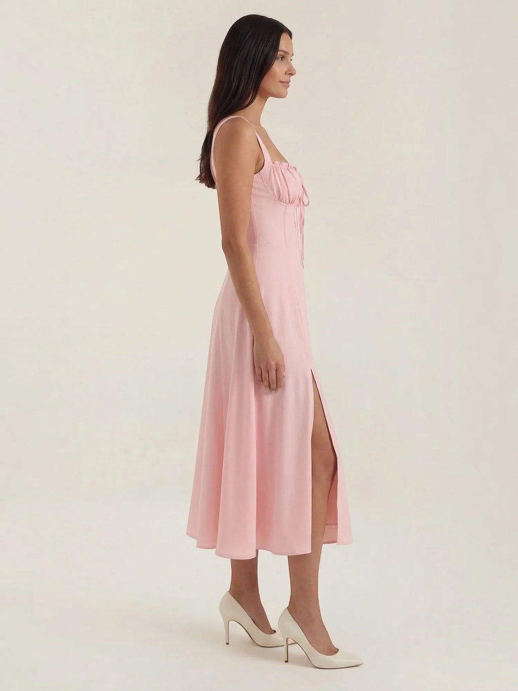 Jade – sukienka midi damska ze sznurowaniem | Butik Modowy