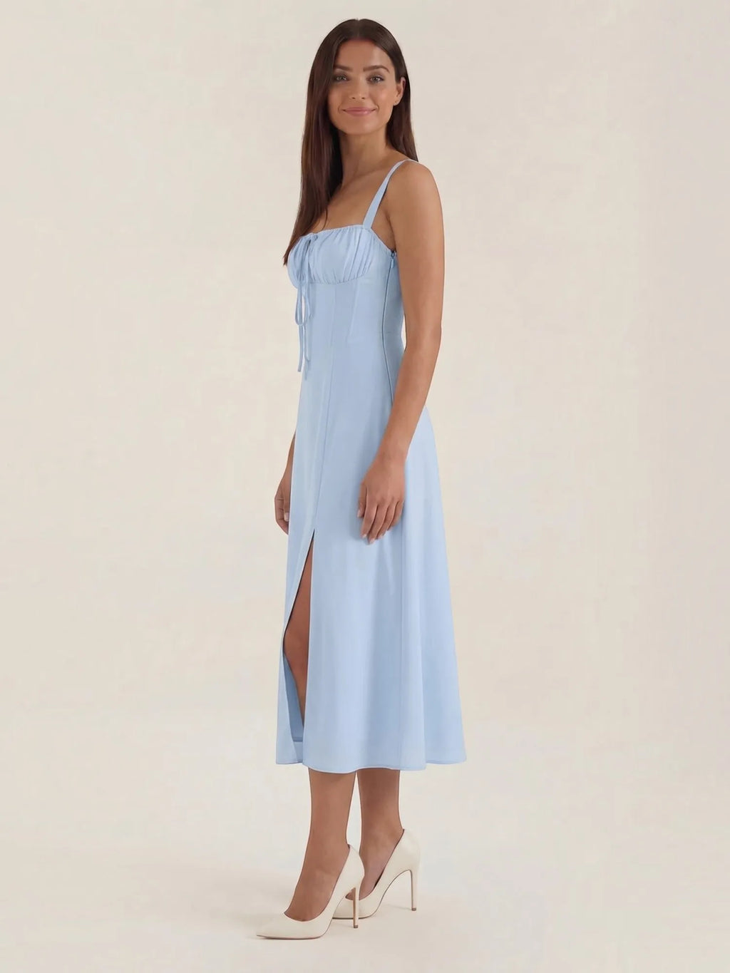 Jade – sukienka midi damska ze sznurowaniem | Butik Modowy