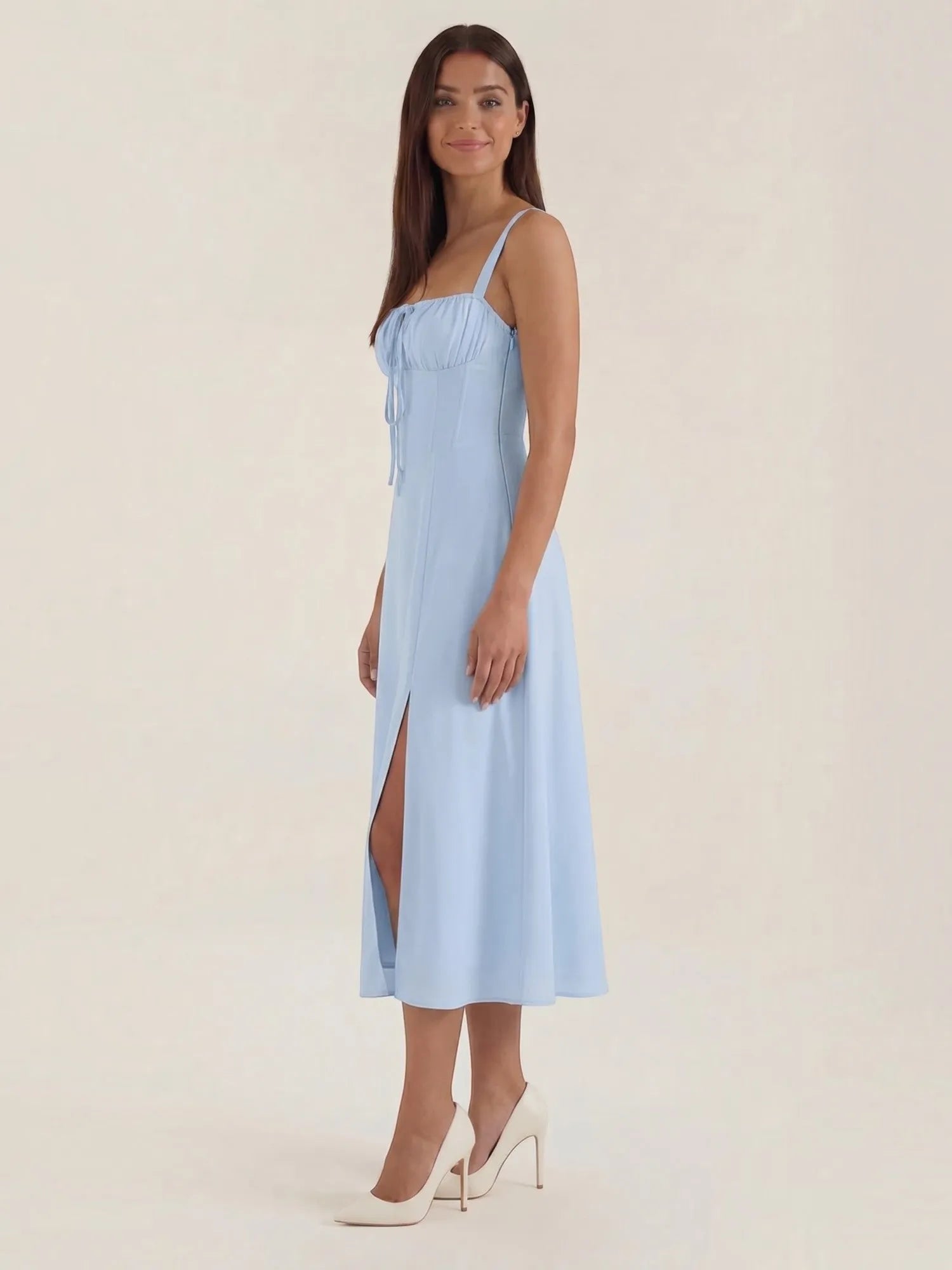 Jade – sukienka midi damska ze sznurowaniem | Butik Modowy