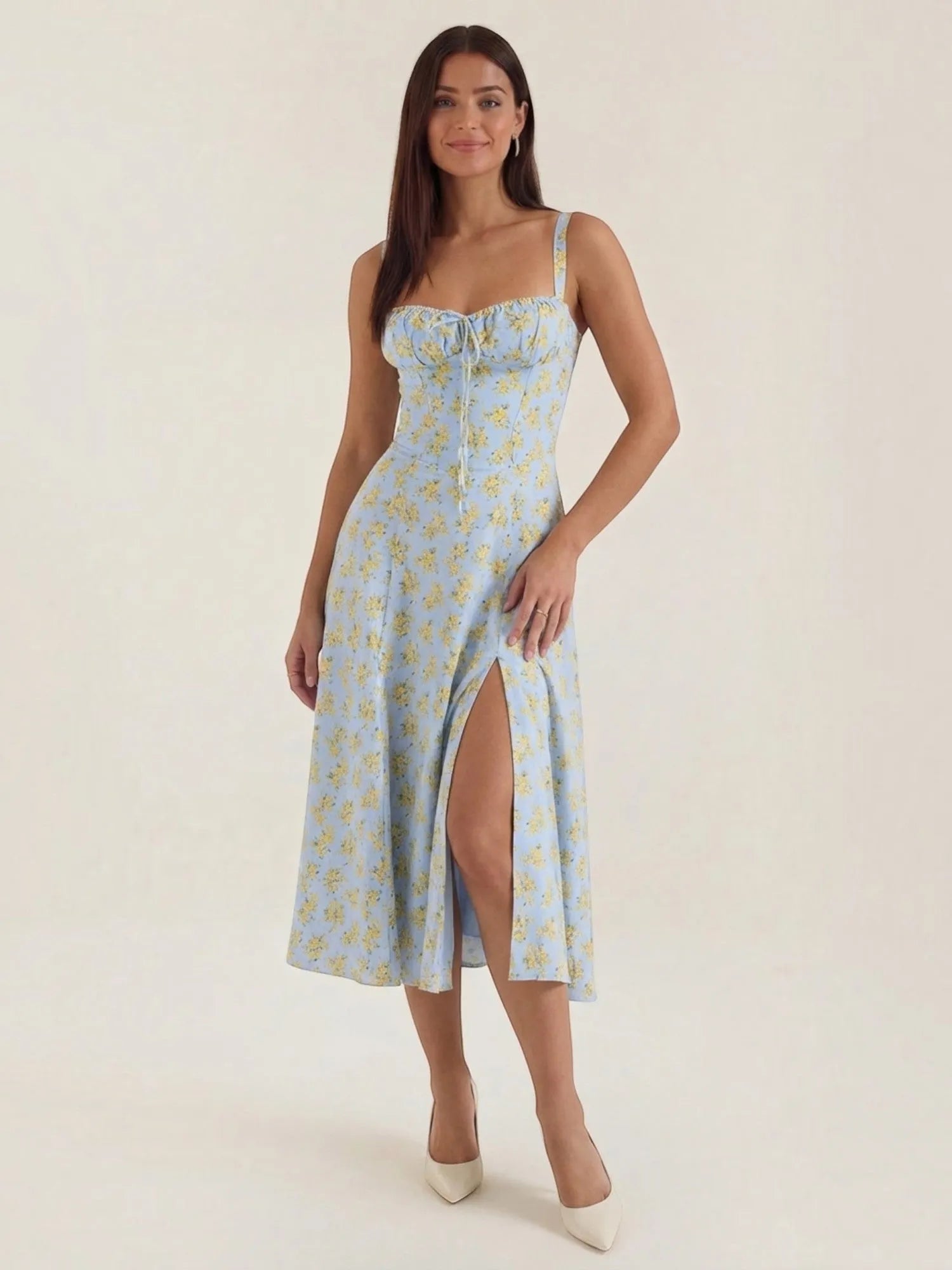 Julia – zwiewna letnia sukienka midi damska | Butik Modowy
