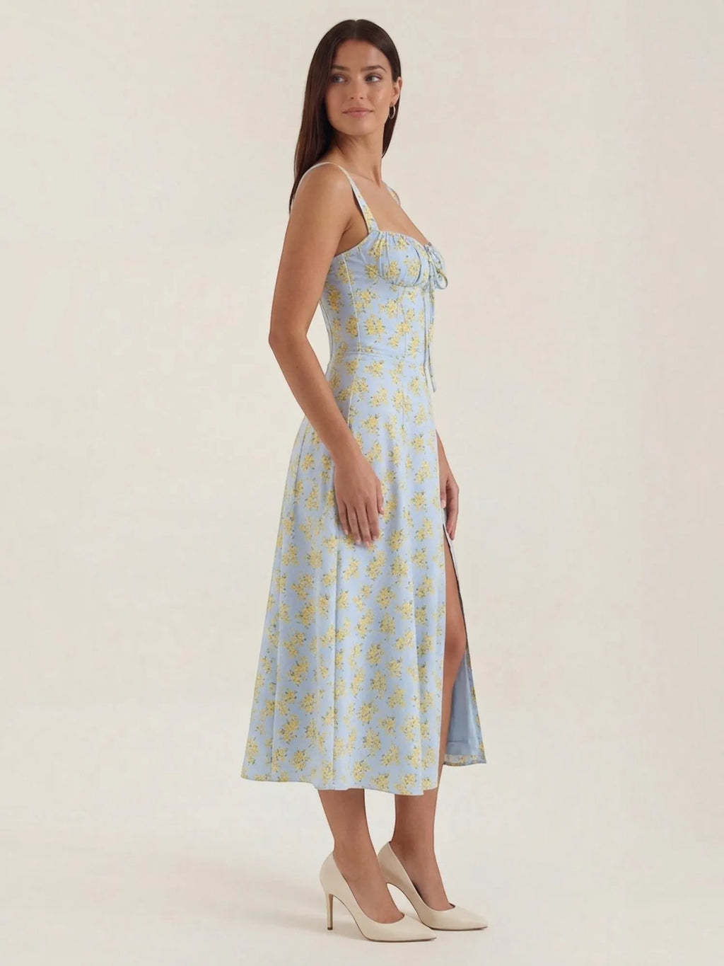 Julia – zwiewna letnia sukienka midi damska | Butik Modowy