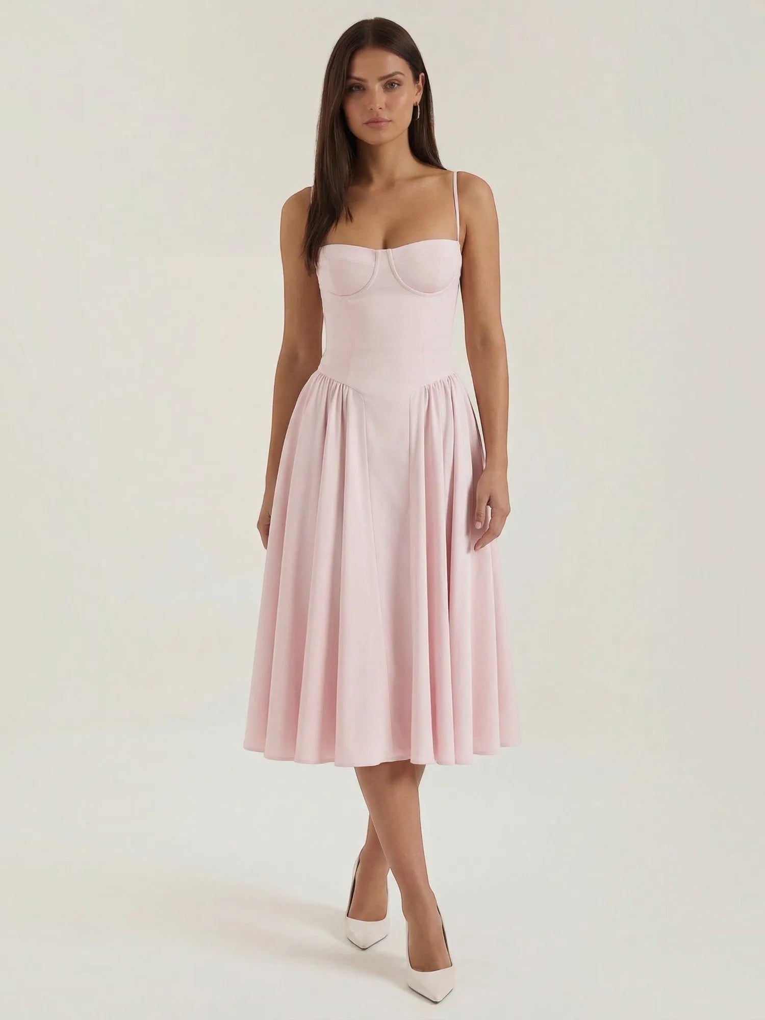 Odette – gorsetowa sukienka midi damska | Butik Modowy